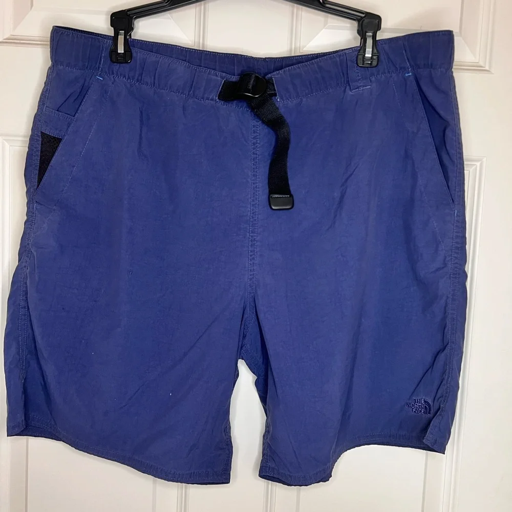 The North Face Navy Belted Cargo Swim Trunks Mens XL Gorp Core Hiking Shorts - Picture 1 of 7